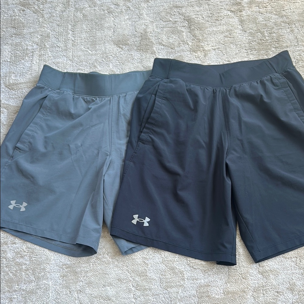 Under Armour Gray and Dark Gray Athletic Shorts